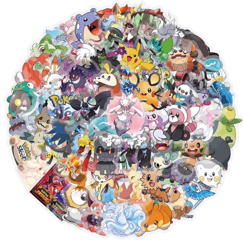 100Pcs Pokémon Stickers Cute C - đánh giá và giá Tablet Cute Accessories