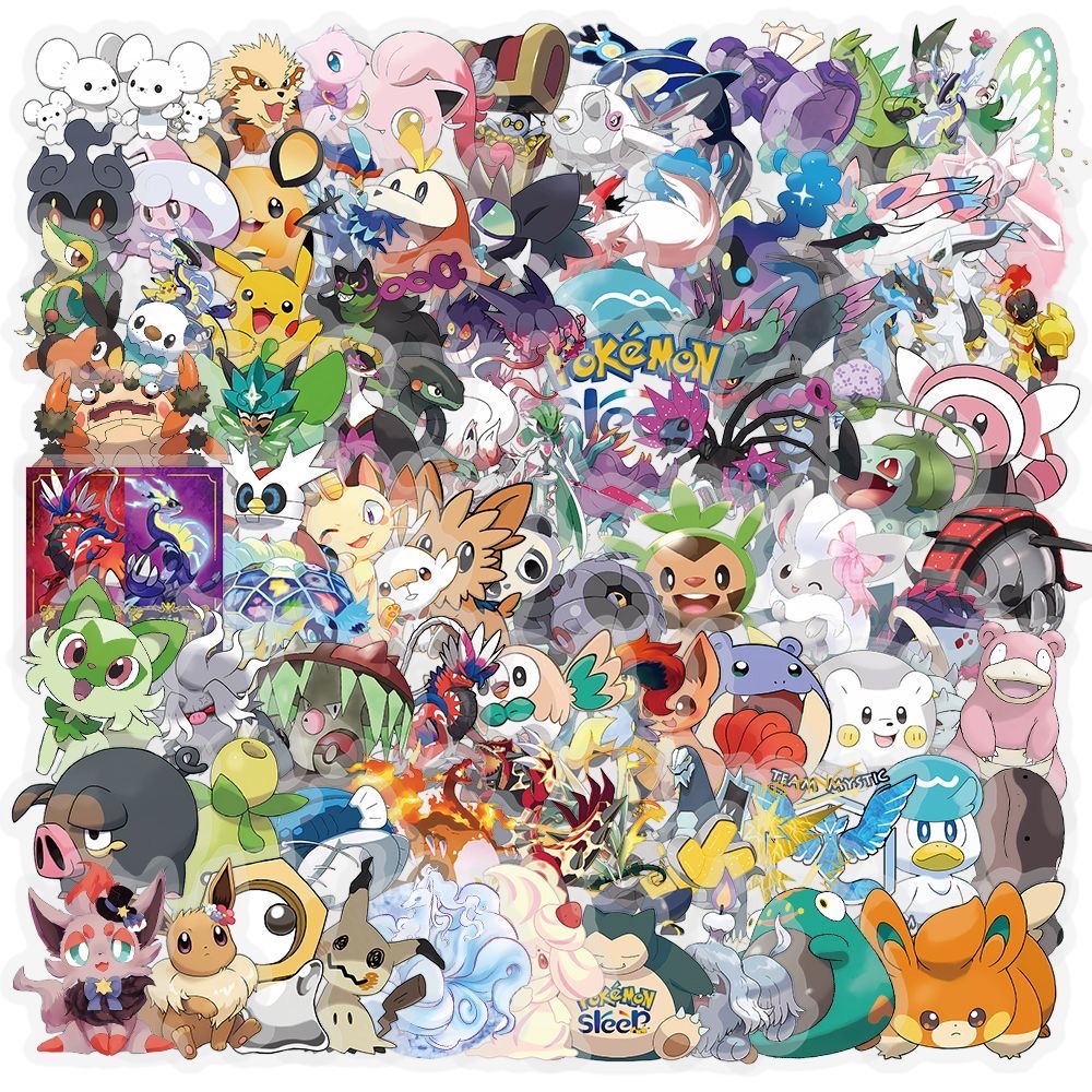 100Pcs Pokémon Stickers Cute C - đánh giá và giá Tablet Cute Accessories