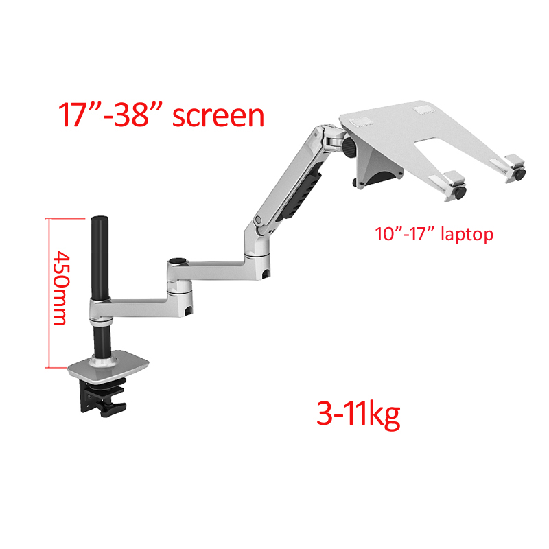 450mm DL-8013LP full motion 17 - đánh giá và giá Tablet Lap Desk