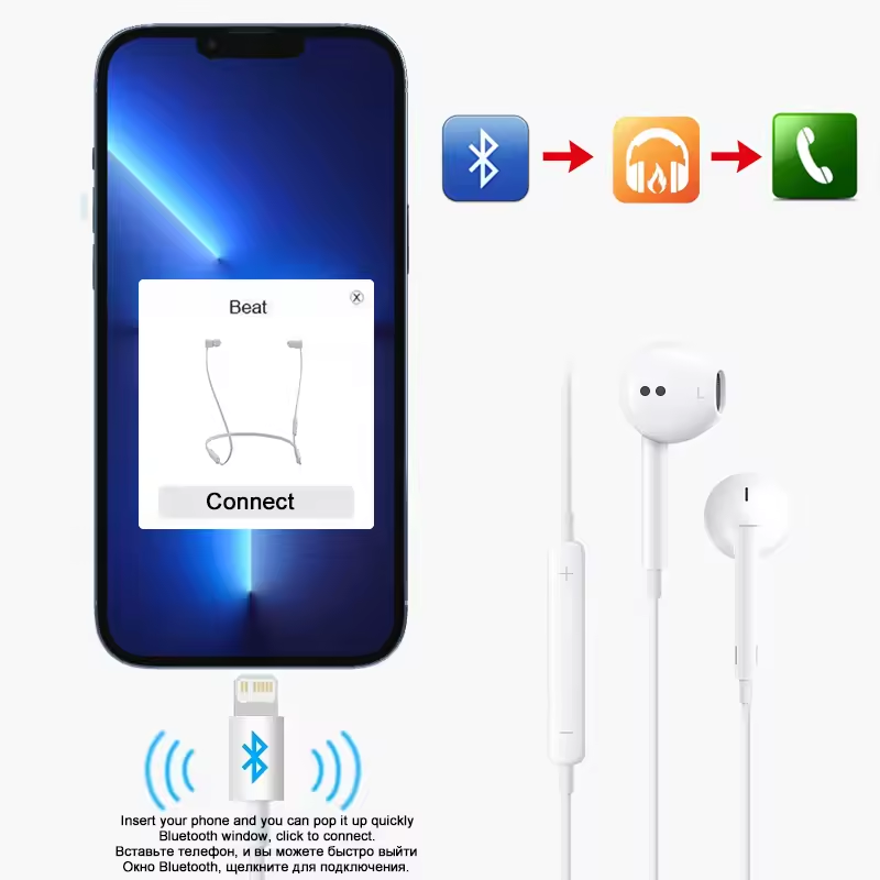 For Apple Headphones For iPhon - đánh giá và giá Wired Earphone Lightning